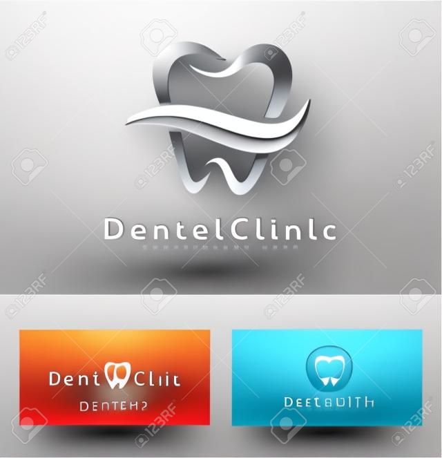 Dental Logo Design. Dentysta Logo. Dental Clinic kreatywny firmy Vector Logo.