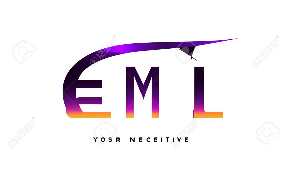 EM EM Grunge Lettre Logo avec Design de couleurs vives pourpres. Illustration de logo vectoriel créatif grunge vintage lettres.