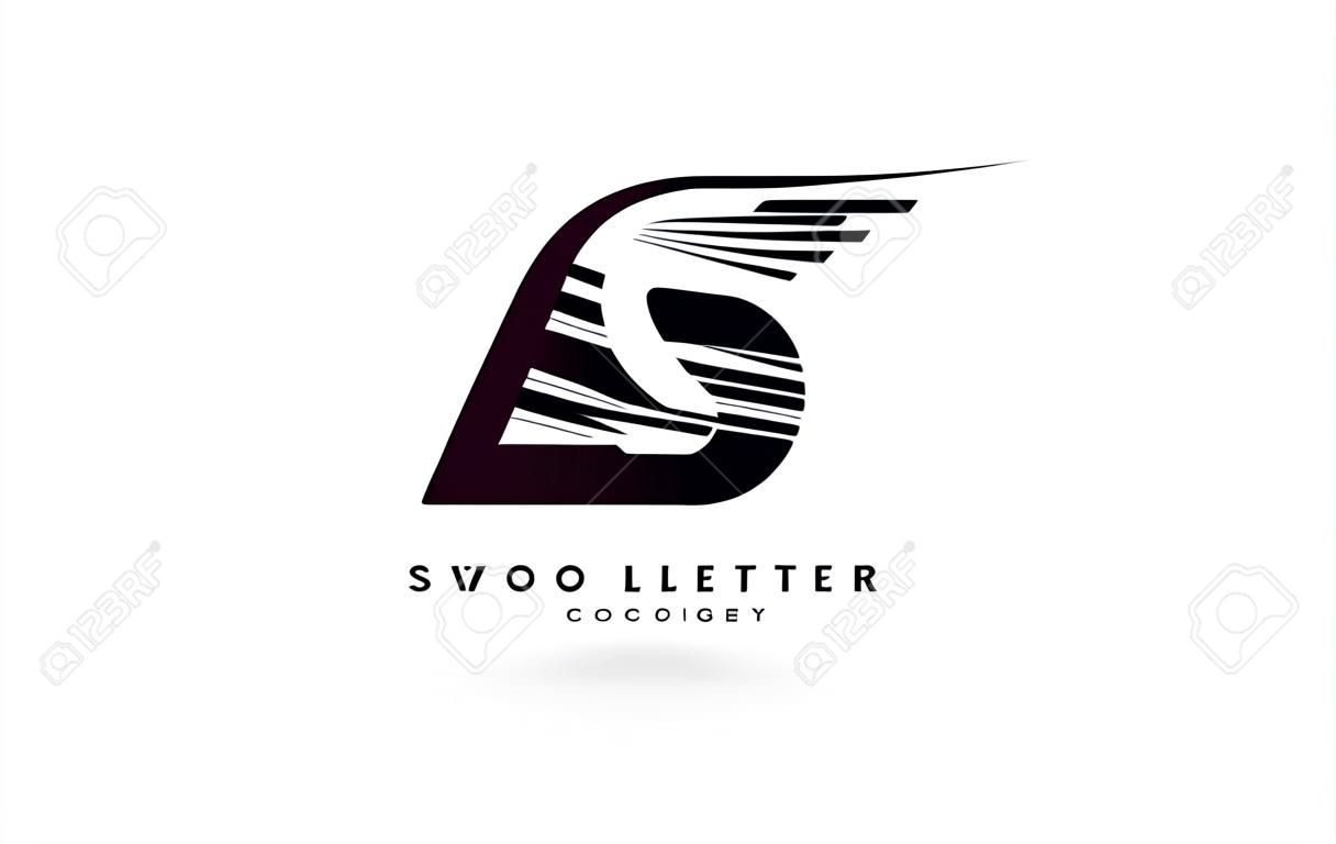 AS A S Letter Logo Design com Swoosh e linhas pretas. Linhas de zebra criativas modernas Letras Vector Logotipo