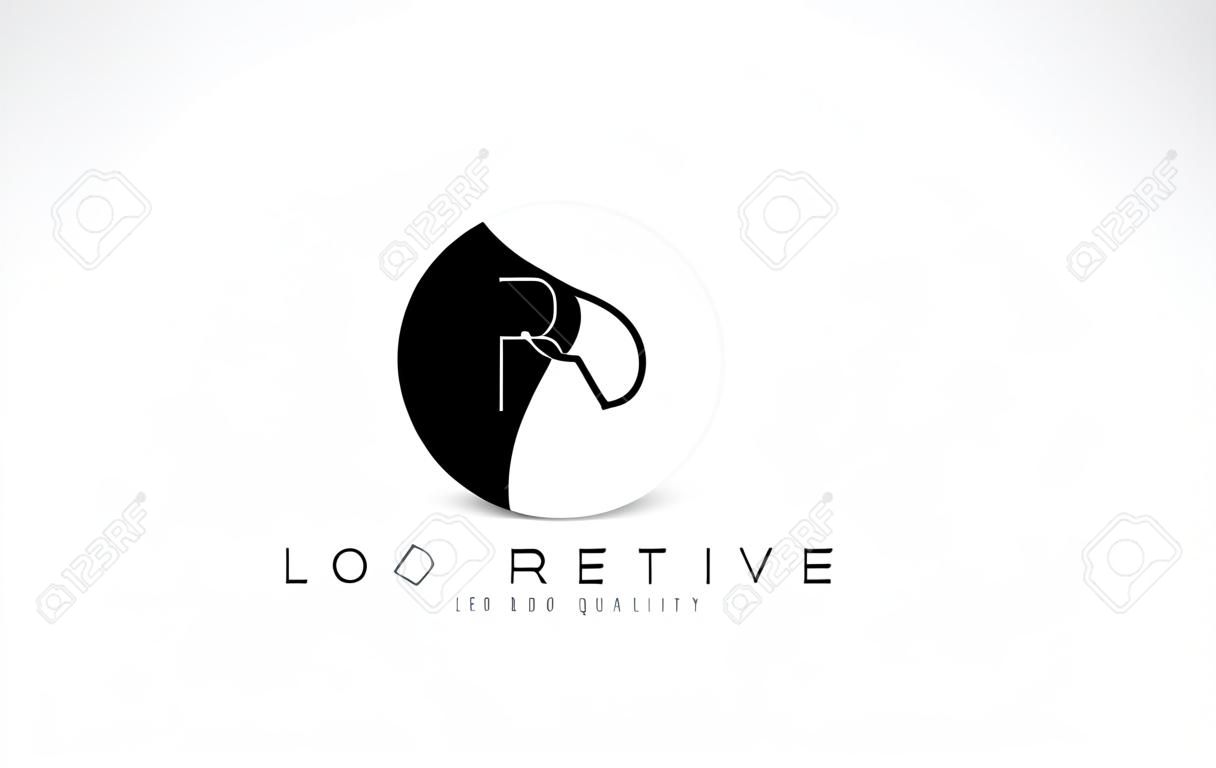 RD R D Logo Design met zwart en wit Creative Icon Tekst Letter Vector.