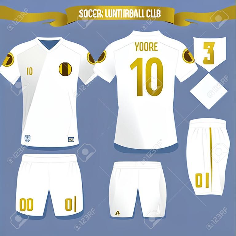 Plantilla uniforme del fútbol por su club de fútbol, ??diseño ilustración.