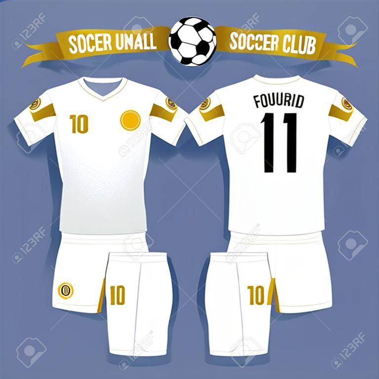 Plantilla uniforme del fútbol por su club de fútbol, ??diseño ilustración.