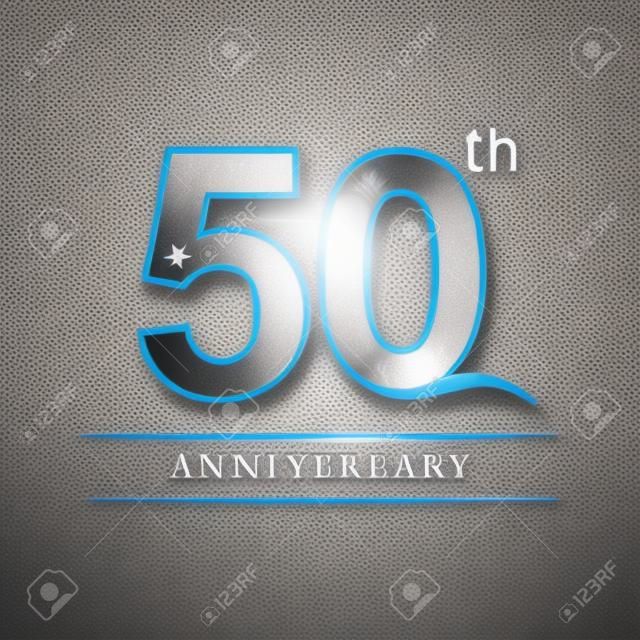 Logotipo de celebración de aniversario de 50 años. Logotipo del 50 aniversario