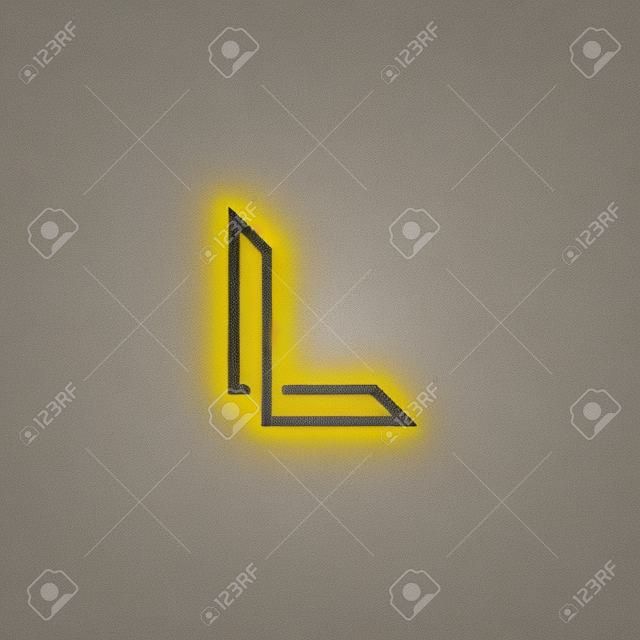 Monograma L logotipo carta