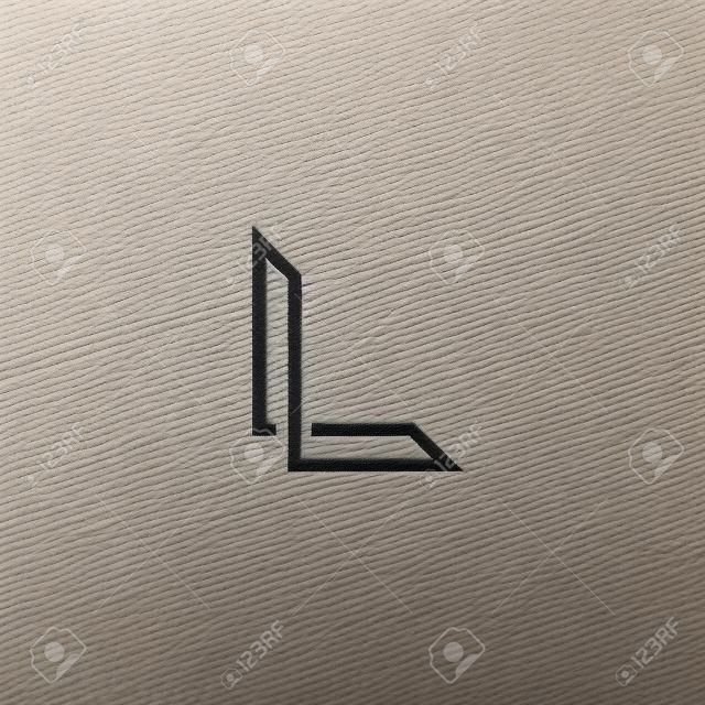 Monograma L logotipo carta