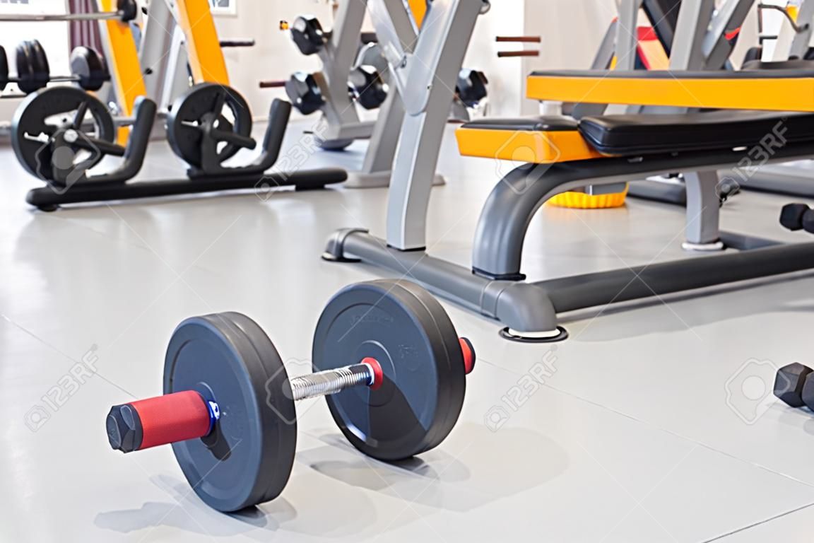 Weights in a fitness hall