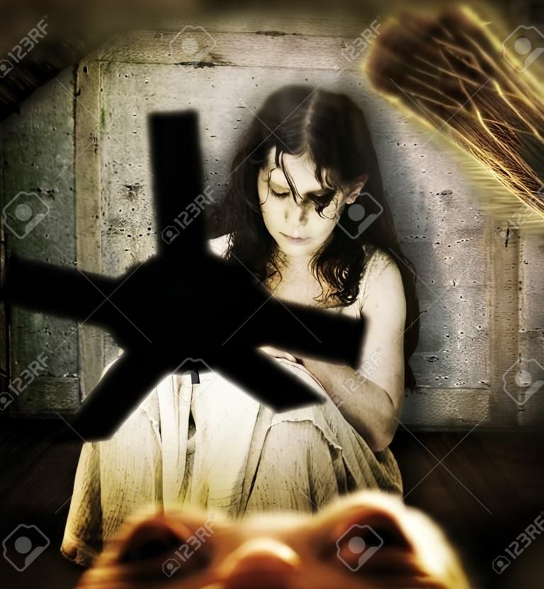 Exorcisme et femme possédée par le diable