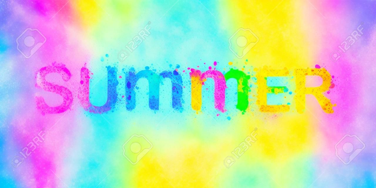 夏季。彩虹潑漆字