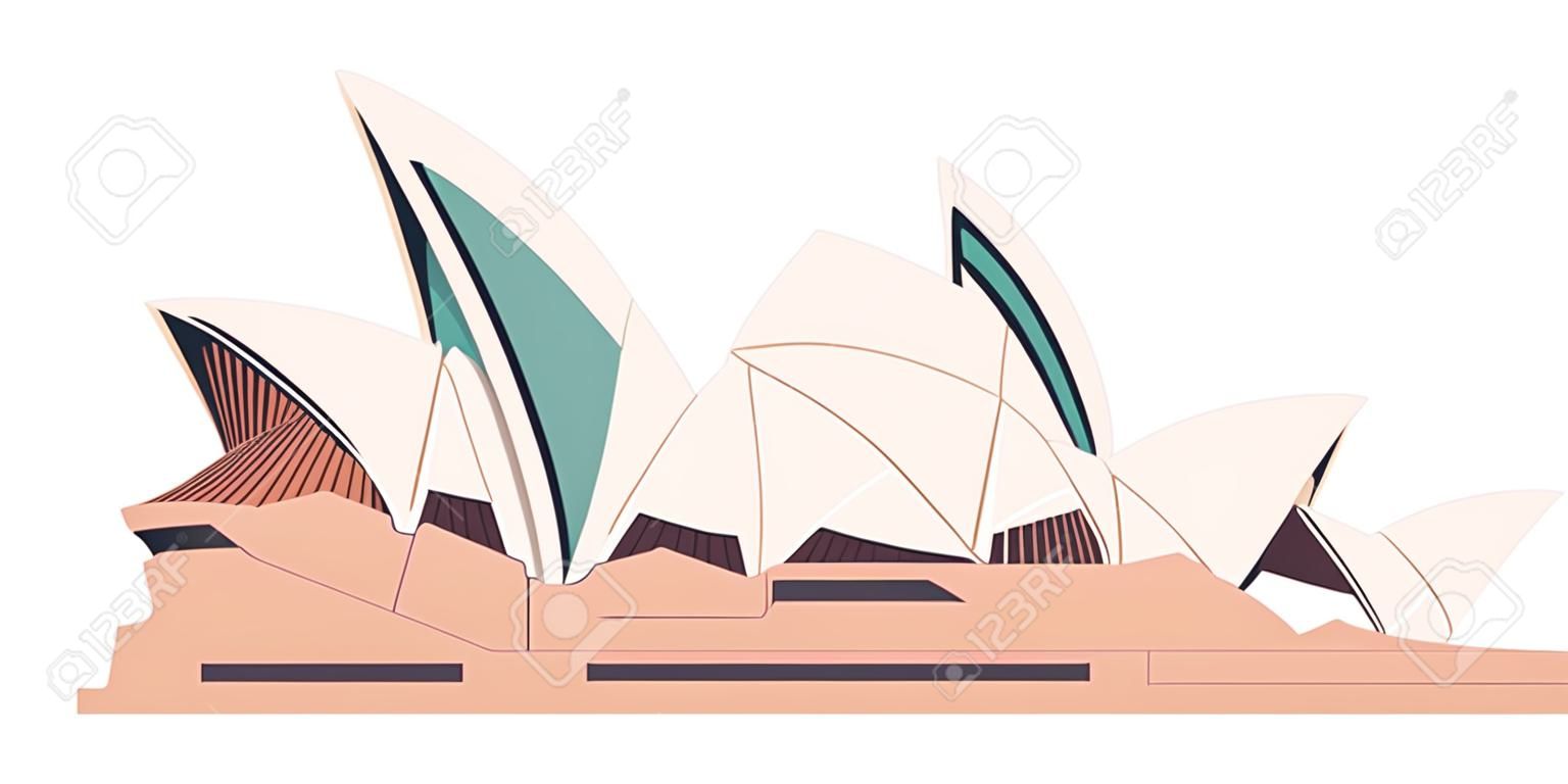 Australien Sydney Opera House isolierte Vektorillustration.
