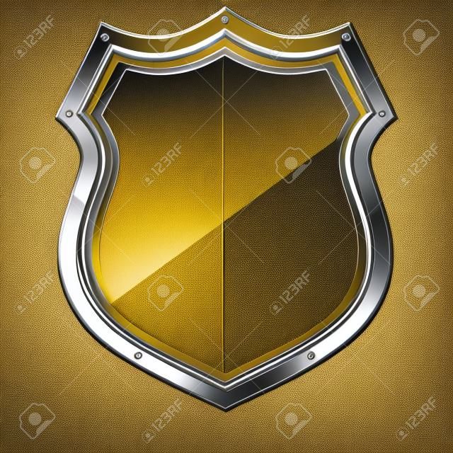 Szczegółowy ilustracja herbu, symbol bezpieczeństwa i ochrony