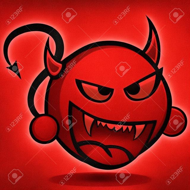 pontos ábrázolása egy stilizált vörös ördög