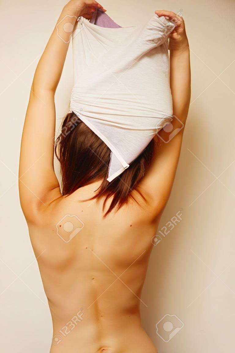 Girl undressing