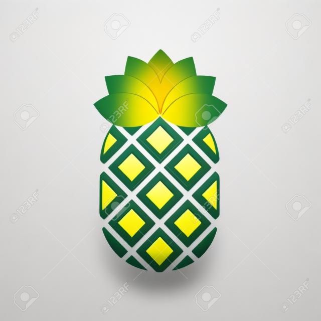 Ananassymbol lokalisiert auf weißem Hintergrund für Ihr Web- und mobiles App-Design
