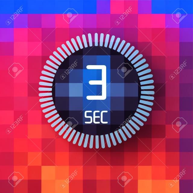 The 3 seconds vector icon isolated on transparent background, The 3 seconds logo concept