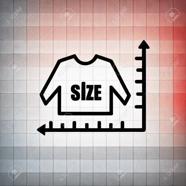 size chart vector icon isolated on transparent background, size chart logo concept