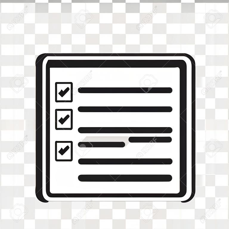 Bestellformular-Vektor-Symbol isoliert auf transparentem Hintergrund, Bestellformular-Logo-Konzept