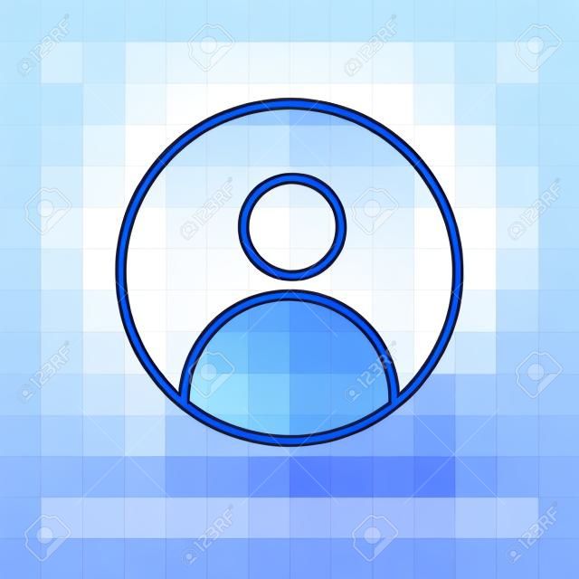 icona di vettore di pic profilo isolato su sfondo trasparente, concetto di logo pic profilo