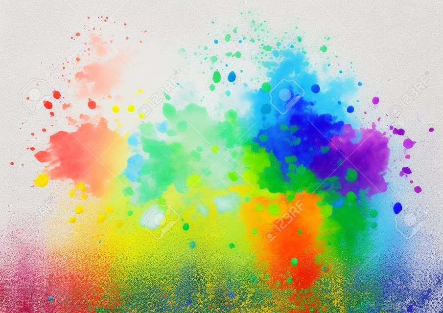 Rainbow paint splashes for Your design