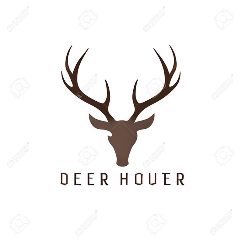 deer head vector design template,hunting illustration