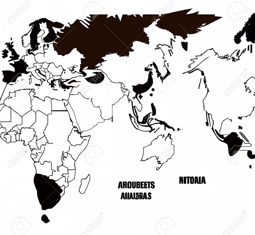 Continents map