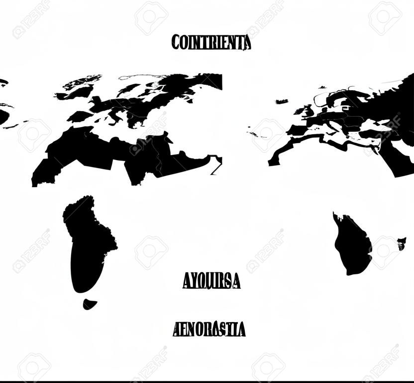 Continents map