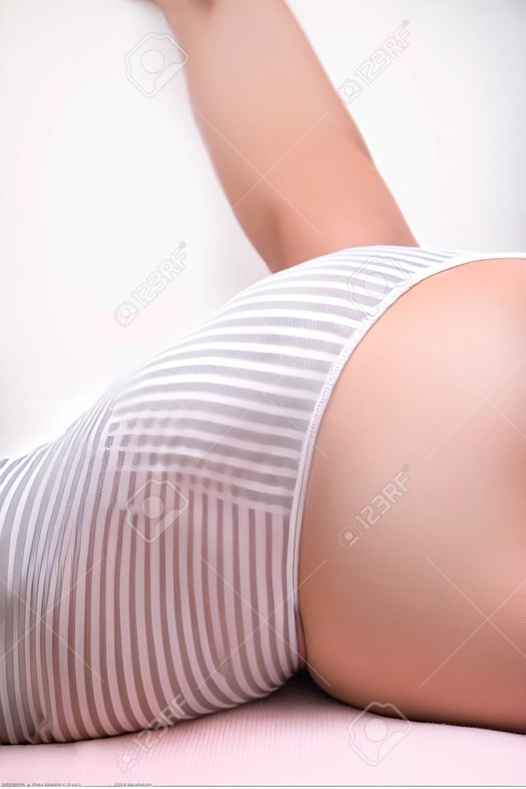 Closeup image of a woman`s body