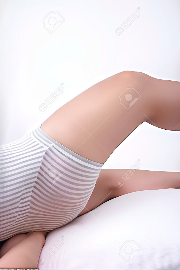 Closeup image of a woman`s body