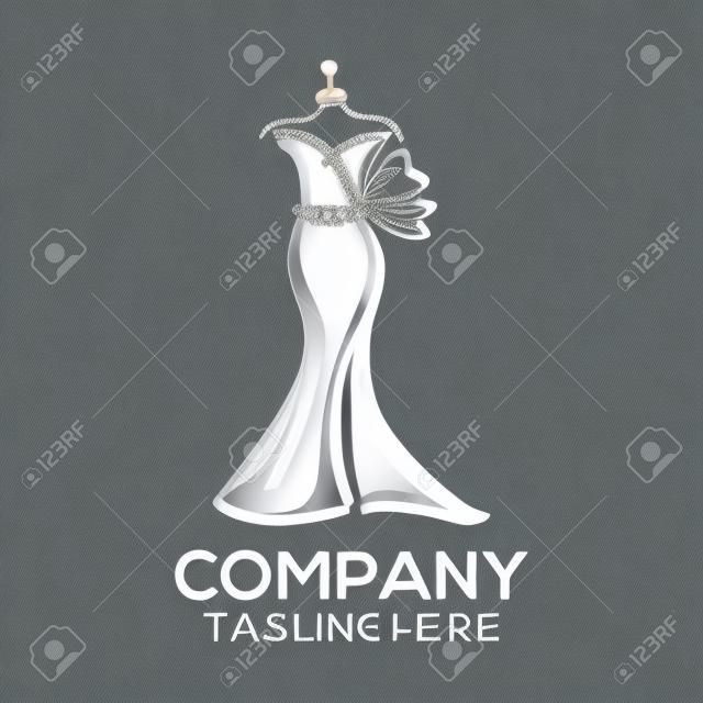 Logo projektowania mody i sukni