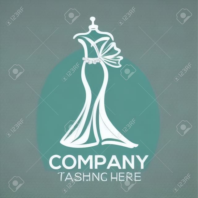 Logo projektowania mody i sukni