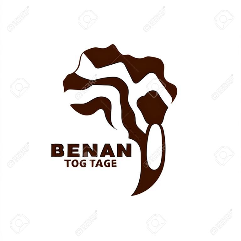 Nowoczesne logo piękna i afrykańska kobieta