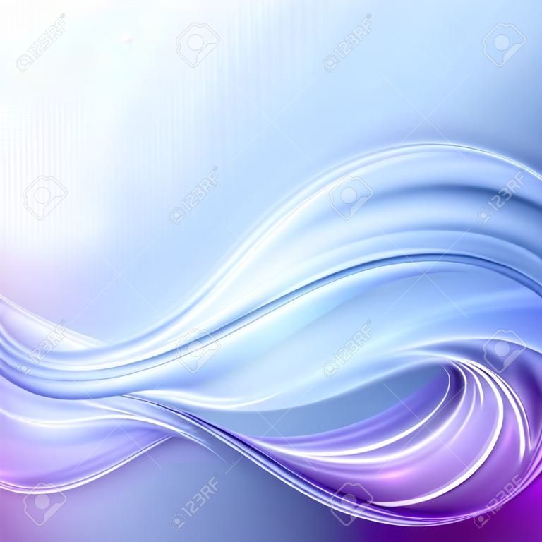 抽象的なブルー紫波のベクトルの背景