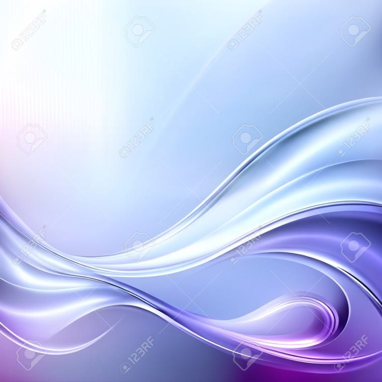 抽象的なブルー紫波のベクトルの背景