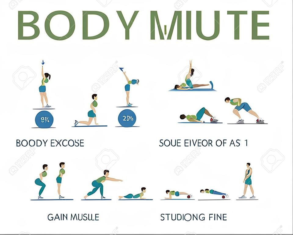 건강과 건강, 단 7분의 운동만으로도 몸에 좋습니다. 하루 7분으로 지방을 빼고 근육을 늘립니다. 어디서나 할 수 있는 전신운동