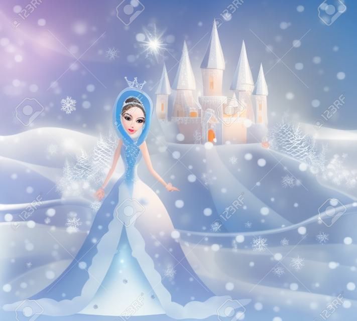 Beautiful winter princess