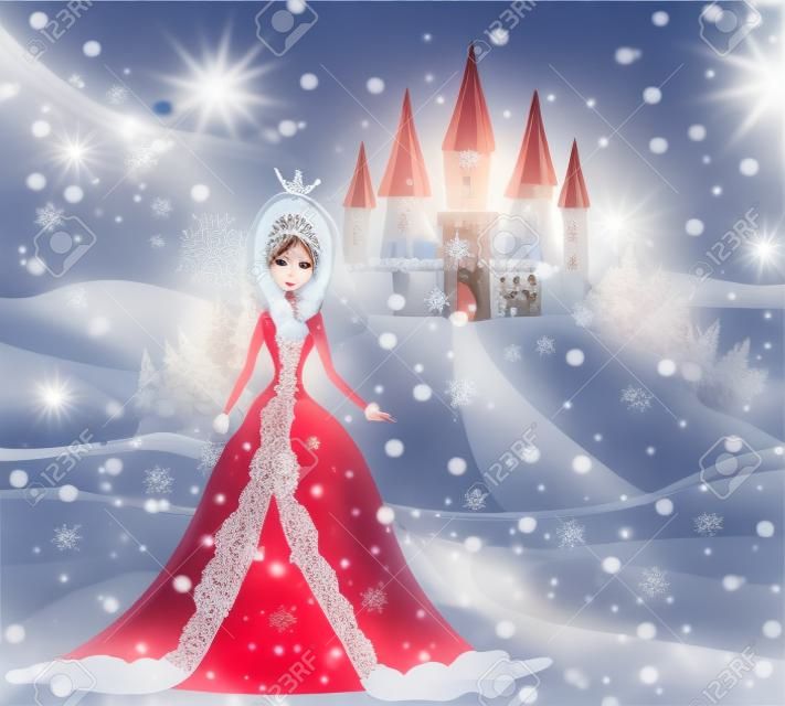 Beautiful winter princess