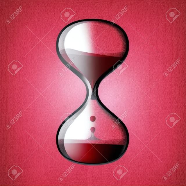 Icon hourglass with blood. World Blood Donor Day. Isolated on a transparent background. Vector illustration