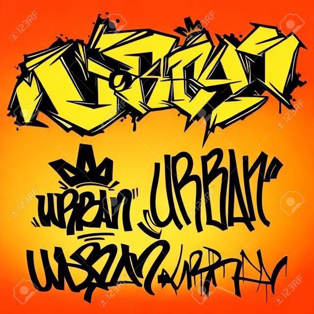 Urban typografie graffiti tags
