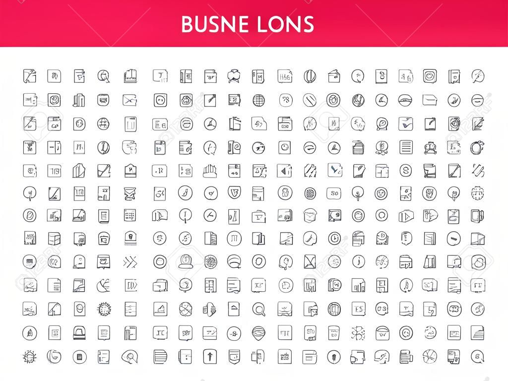 Huge thin line icons set of business and management, finance, marketing, shopping, communication, education, people business concept, online security. Pixel perfect icons for graphic and web design.