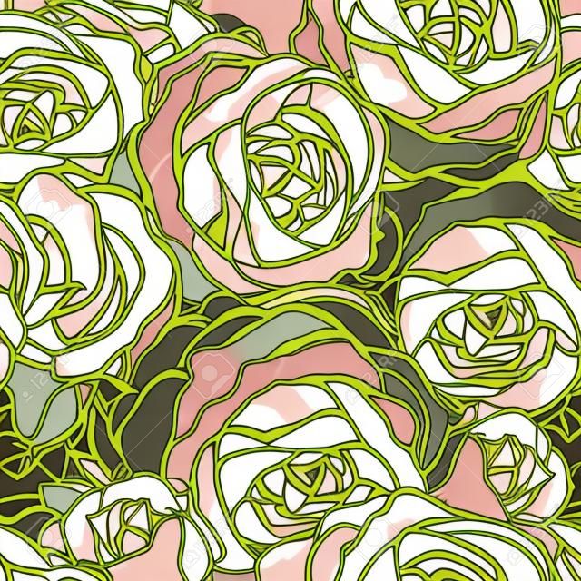 Rosen nahtlose Muster, Vektor-Illustration