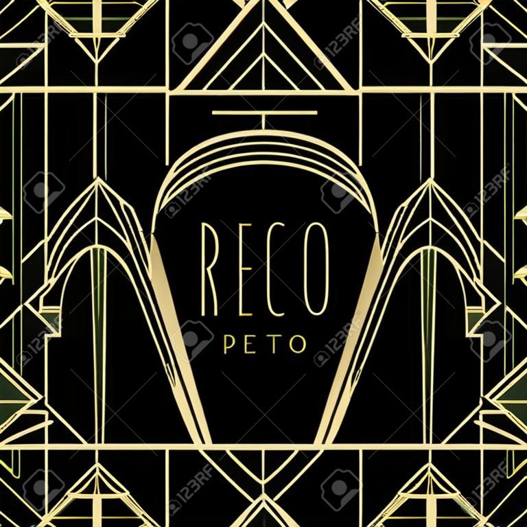 Art deco geometrisch patroon (stijl 1920)