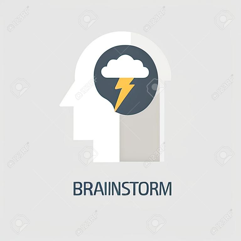 Brainstorming-Icon-Konzept