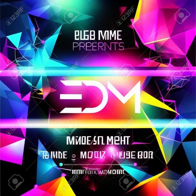 Modèle EDM Party Modern Music, Dance Party Flyer, brochure. Party Night Club Bannière Affiche