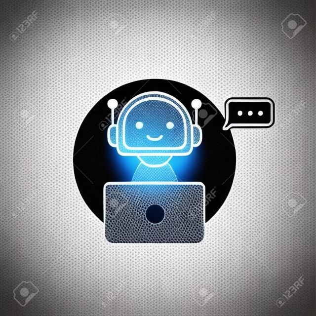 Icône De Robot Chat Bot Signe Pour Le Concept De Service De