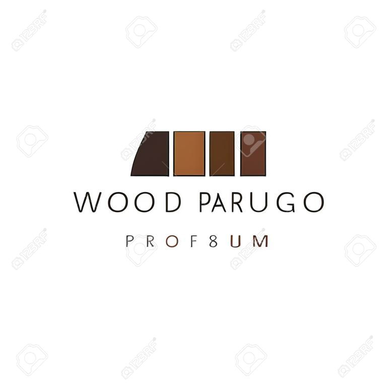 suelo de parquet de madera vinilo madera dura baldosas de granito logo vector icono ilustración