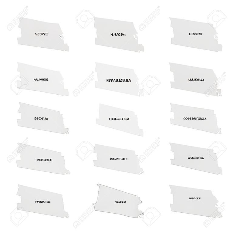 States of America territory on white illustration.