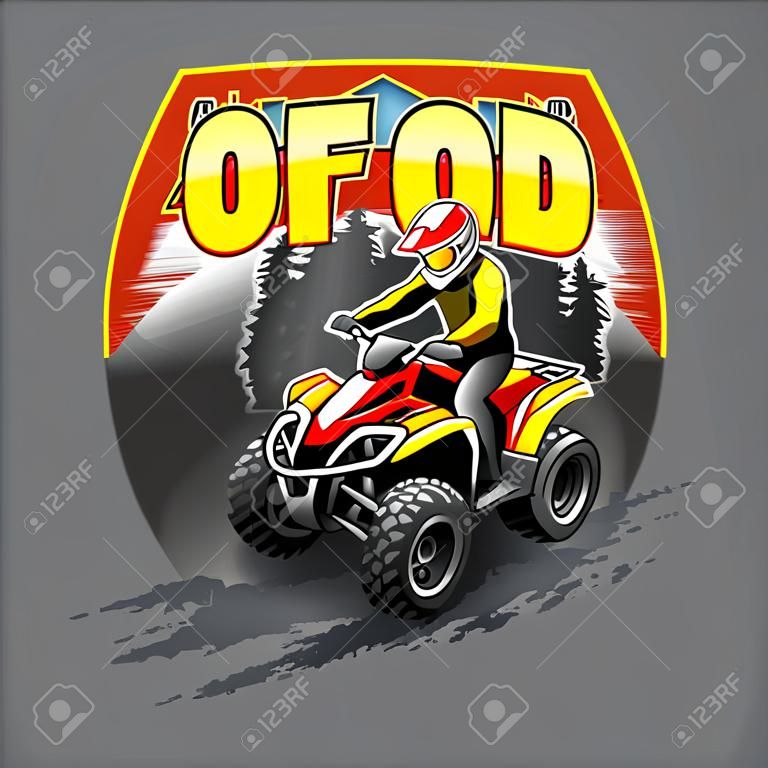 Off Road ATV logo. High resolution vector