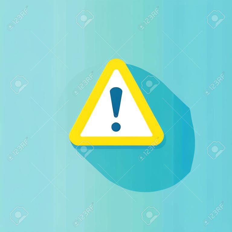 warning sign icon over white background, block style, vector illustration