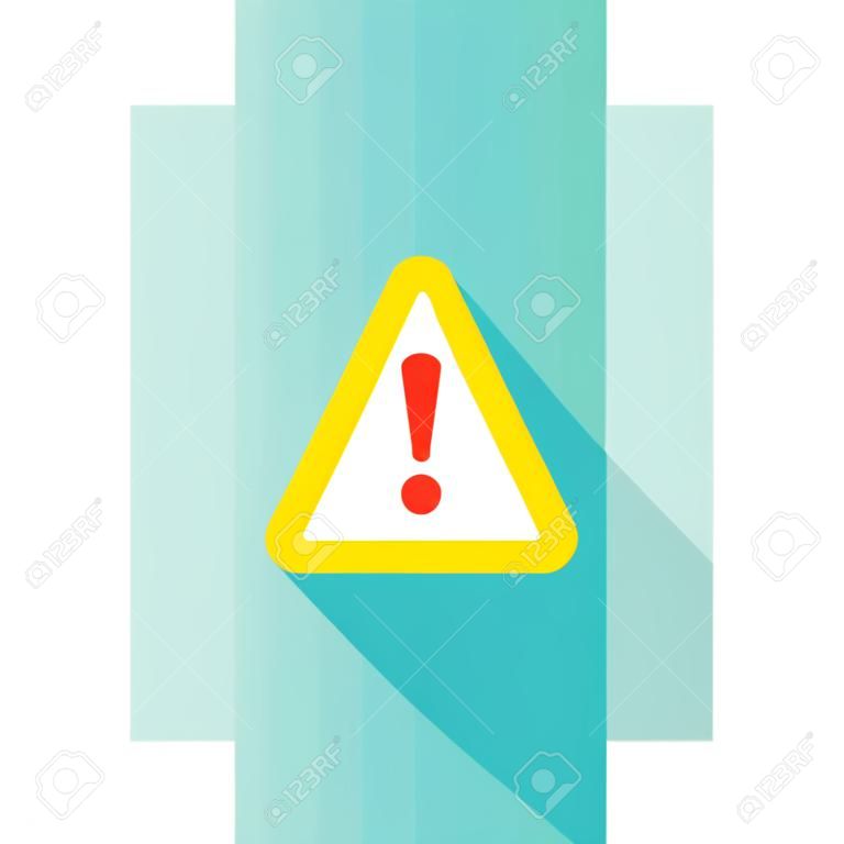 warning sign icon over white background, block style, vector illustration