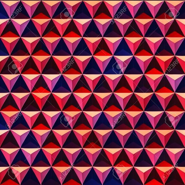 Seamless abstract geometric polygonal facet texture pattern background in red and blue.
