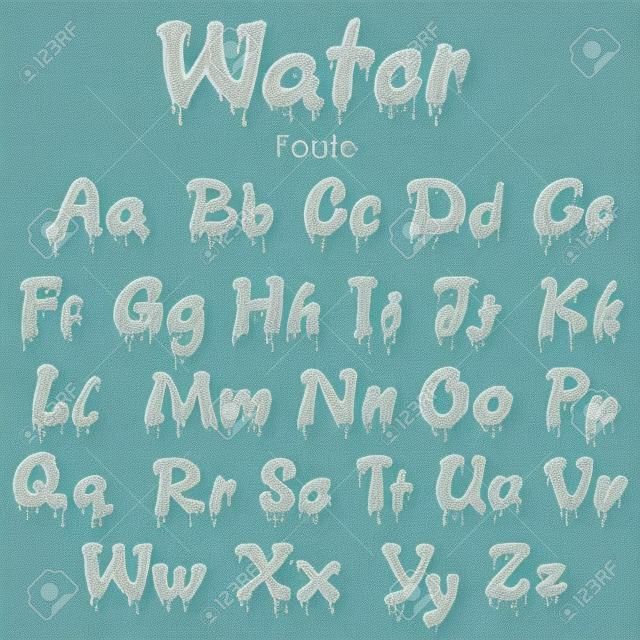 Иллюстрация английским шрифтом в воде текстуры
